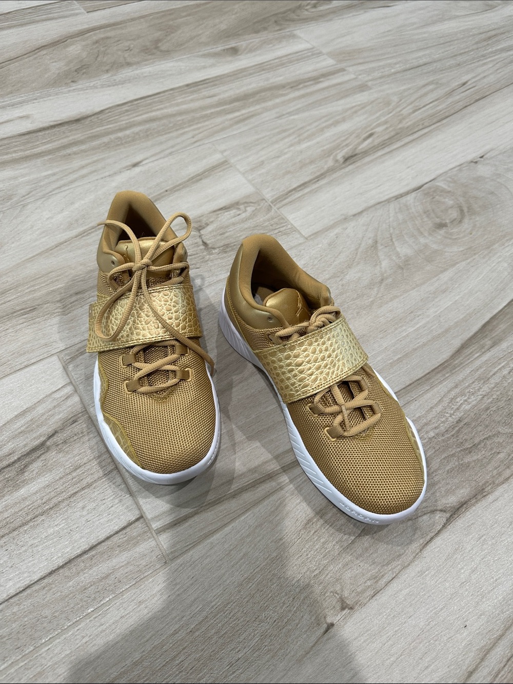 Jordan J23, Gold Men’s Sneakers with Strap, Size 8 1/2, Preowned